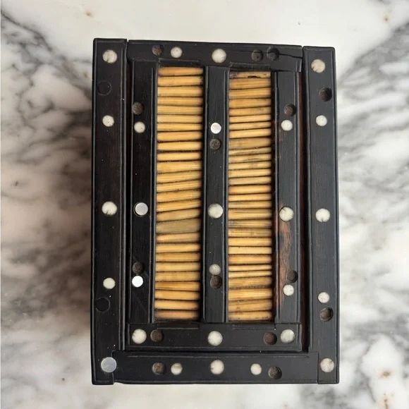 Antique Porcupine Quill Box